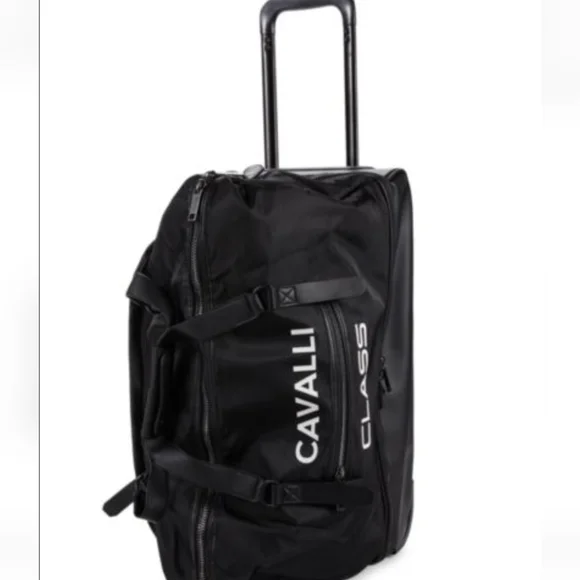 Roberto Cavalli Class Rolling Duffel - Separate shoe area Studded Bottom Nwt ❤️ - Picture 2 of 11